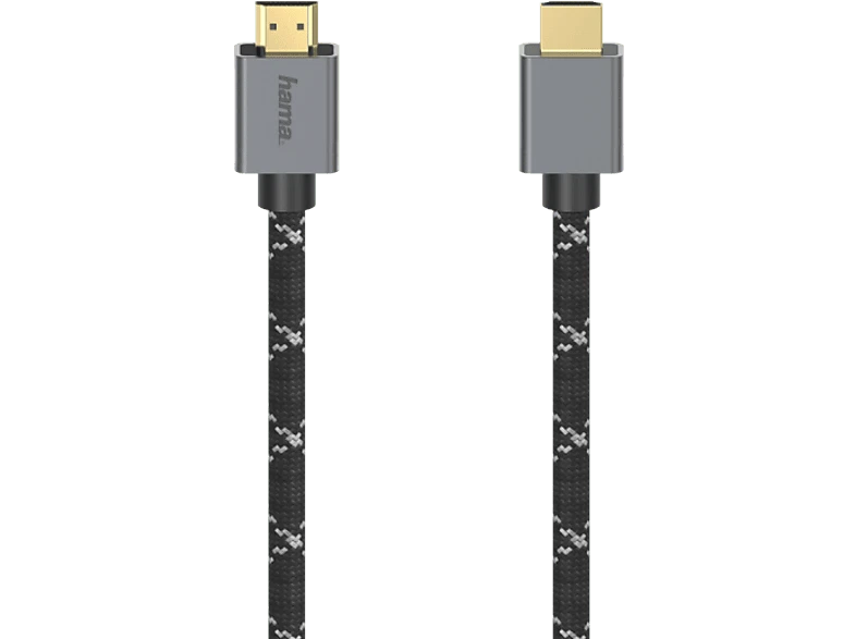 Cable HDMI - Hama 00200504 2 m 48 Gbit/s Trenzado Transmisión UHD 8K Enchuf