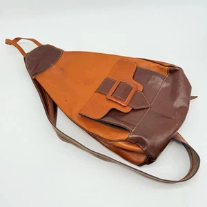 Leaders In Leder Cognac Leder Sling Bag Brusttasche 16” X 10” Hergestellt in Araguay - Bild 1 von 4