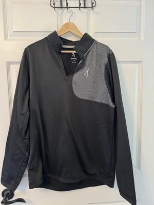 Browning Quarter Zip Grey and Black Size Large Men's - Image 1 of 4
