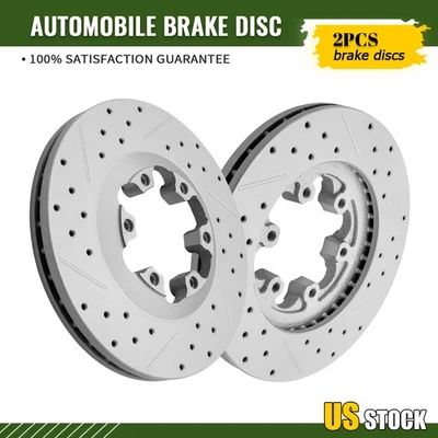Front Drilled Disc Brake Rotors for Chevy Colorado GMC Canyon Isuzu I-290 I-370 - Image 1 of 4