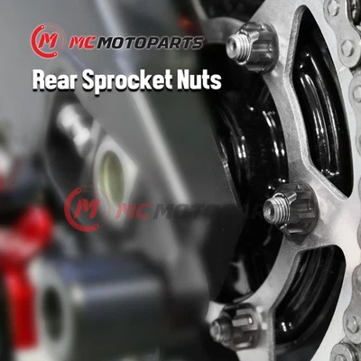 Комплект черных задних гаек звездочки SPEK6 для Suzuki LS650 Savage 650 круглый год - Изображение 1 из 4