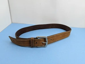 Cintura uomo vera pelle marrone invecchiata taglia 34 - Foto 1 di 11