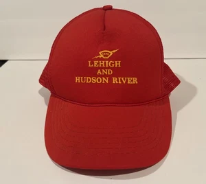 Raro De Colección Lehigh & Hudson River (L&HR) Tren Ferroviario Sombrero/Gorra SnapBack Malla - Imagen 1 de 7