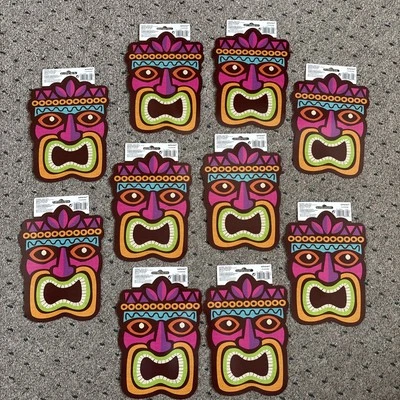 Lot of 10 Tiki Idols 8” 2-Sided Island Hawaiian Beach Party Supplies Decor New - Image 1 of 4