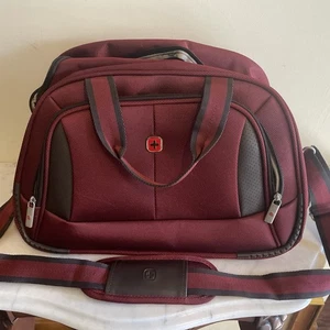 WENGER Swissgear Carry On Nylon Bag, Small Duffle, Maroon 17"L x 11" H x 8"W - Picture 1 of 13