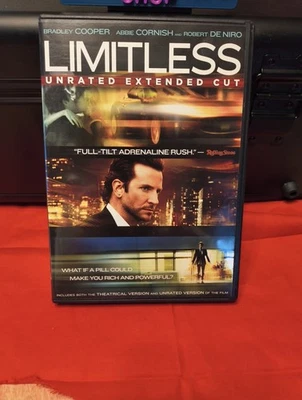 Limitless - DVD Good Working Condition Bradley Cooper Robert Deniro  - Image 1 of 3