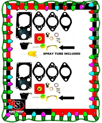 PAIR Kadron Brosol/Solex H40/44EIS Carb Rebuilds W/NEW SPRAY TUBES RADKE  PR 702 - Image 1 of 4