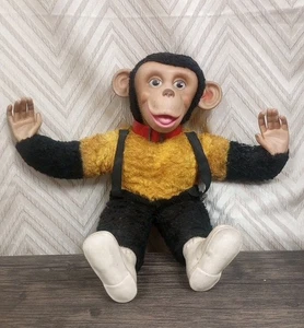 VTG Monkey Chimp Jee Bee Creations Rubber Face Stuffed Plush Mr Bim Zippy Zip - Picture 1 of 13