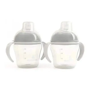 Primo Passi - 2Pk Grey Sippy Cups 4M, 5 Oz - Picture 1 of 4
