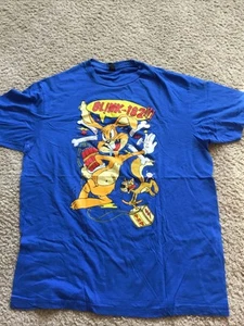 Blink-182 Bunny TNT Squirrel T-Shirt Blue Size Large Pop Punk Band Tee - Picture 1 of 3