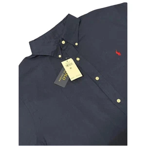 Polo Ralph Lauren Herren Leinenmischung XL Classic Fit Kurzarm Button Down Hemd - Bild 1 von 11