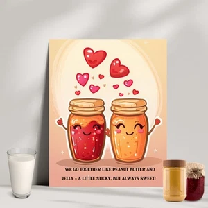 Metal Aluminum Sign Peanut Butter & Jelly Quote 8"x10" Sublimation Art Handmade - Picture 1 of 8