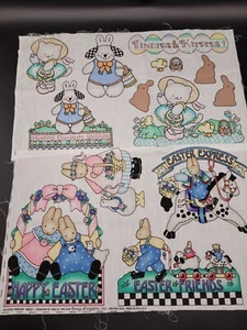 Daisy Kingdom Fabric 2 Panels Easter Friends 6923 Finders Keepers 6275 Spring - Picture 1 of 11