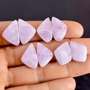 4 Pair 92 Cts Natural Kunzite Cabochon Gemstone Pair Lot 19x14-21x13mm #14517 - Picture 1 of 5