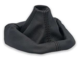 FOR PORSCHE 911 997 04-12 GEAR SHIFT BOOT GAITER GENUINE LEATHER STITCH BLACK - Picture 1 of 5