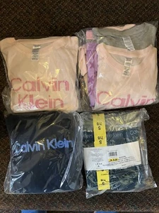 Calvin Klein  4 Piece Sleep Set Pajamas -VARIOUS COLORS S 7/8 & M 10/12 - Picture 1 of 3