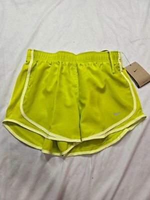 Pantalones cortos para correr Nike Tempo para mujer forrados con calzoncillos verde aceite amarillo CU8890-372 talla M Foto 1 de 4