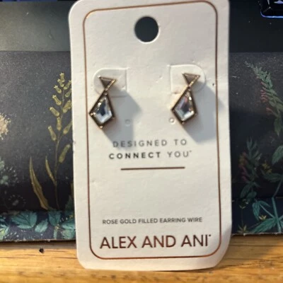 Pendientes ALEX & ANI Azul Claro Cristales Swarovski Esterlina ¡NUEVOS! Liquidación Foto 1 de 2