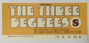 THREE DEGREES 1976 Jul 8 Nakano Sun Plaza CONCERT TICKET STUB - Picture 1 of 2