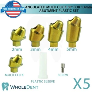 5x Angulated Multi Unit 30° 1.4mm Plastic Sets Including Fixation Screw - Picture 1 of 4