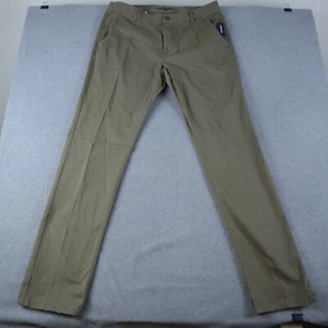 Old Navy Pants Mens 36x36 Slim Fit Chino Business Casual Flat Front Brown NWT - Picture 1 of 8