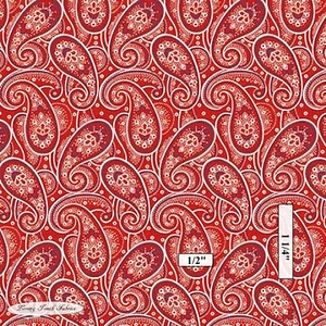 QUILTING TREASURES, MONROE, RED PAISLEY, 25862-R, FABRIC PRICED @ 1/2 YD - Picture 1 of 1