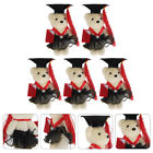 5 Pcs Plush Bear Graduation Season . Compact Gift Decoration Bouquet Mini