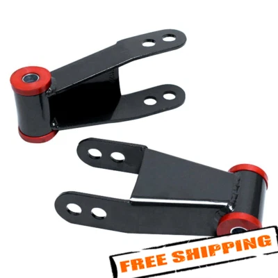 Grilletes de resorte de hoja descendente trasera MaxTrac 411120 2" para Ford F-150 1987-1996 Foto 1 de 2