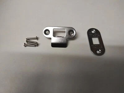 National Hickman chrome internal door standard latch face plate with fixings - Image 1 of 4