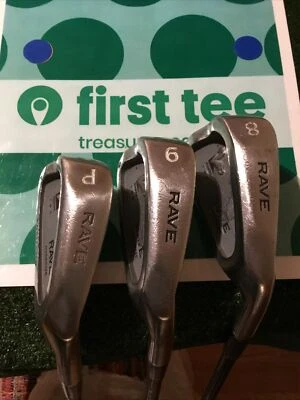 Square Two Rave Oversize Posiflow Irons Set 8-9-PW Seniors Graphite Shafts - Image 1 of 4