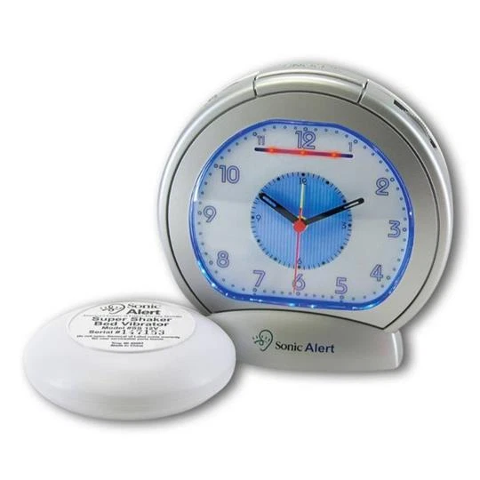 Sonic Alert Sonic Boom SBA475ss Vibrating Analog Alarm Clock | Silver - Image 1 of 4