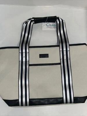 Ocean Casino Resort Carry All Beach Tote Bag 11” H x 18” Zipper- Inside Pockets - Image 1 of 4