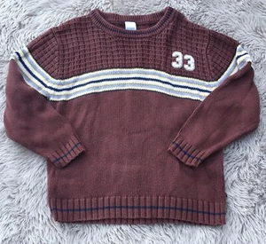 Old Navy Toddler Boys 5T Brown Stripe Long Sleeve Pullover Sweater - Picture 1 of 3