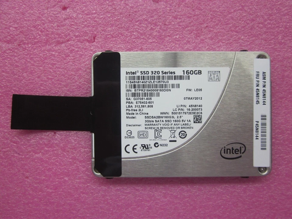 45N8145 - Lenovo ThinkPad 160GB 2.5 inch Solid State Drive - Image 1 of 1