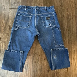 Vintage Key Carpenter Denim Jeans Y2K Straight Leg Distressed Men’s 36x30 - Picture 1 of 24
