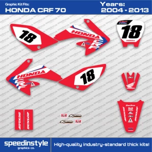 Kit Gráficos para Honda CRF70 Todos los Años CRF 70 CRF-70 Motocross Mx Calcomanías Calcomanías - Imagen 1 de 2