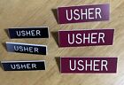 LOT Of 6 Usher Church Funeral Wedding Occasion Employee Pins 2 Sizes