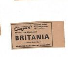 BRITANIA - BUMPERS COVENTRY original press clipping approx 9x5cm (19/8/72)