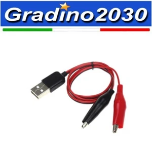 Cavo USB Uscita a Coccodrillo 5V - Ideale per Test Elettronici e Prototipazioni - Foto 1 di 1