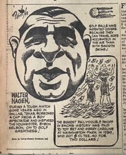 1948 newspaper panel by Pieto - Golfer Walt Hagen, golf ball info, daily double