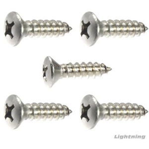 Phillips Oval Head Sheet Metal Screw 316 Stainless Steel #12 x 2-1/2" Qty 25 - Picture 1 of 3