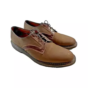 Scarpa Allen Edmonds Oxford da uomo 9,5D Berkshire in pelle nabuk marrone derby USA - Foto 1 di 11