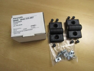 Lote de 4 bisagras de bisagra de compuesto negro de alta resistencia Rexroth Bosch Foto 1 de 4