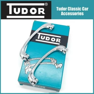 Pair Tudor Chrome Interior Door Pull Handle 650306 Fits Triumph TR4, TR4A, TR5 - Picture 1 of 1