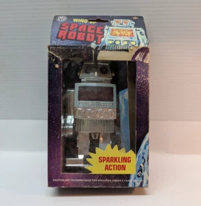 IMCO Space Robot Toy Sparkly Action Wind-Up #3117 Vintage Hong Kong Plastic - Picture 1 of 8
