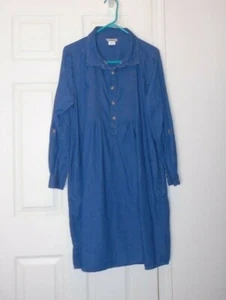 CW Classics Women’s Cotton Denim Dress Size 1X Button Front - Picture 1 of 2