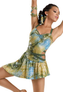 NEW Weissman Dance Costume Skate Dress Lyrical Ballet 6183 MC LC "On the Sea"