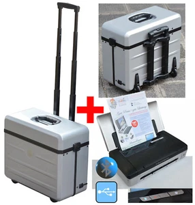 KOFFER PARAT TROLLEY FÜR NOTEBOOK 17" 43cm INKL. DRUCKER HP OFFICEJET 100 22S/M - Bild 1 von 1