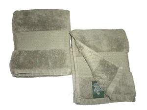RALPH LAUREN GREENWICH ROSEMARY GREEN (2) HAND TOWELS 15 X 28 - Picture 1 of 4
