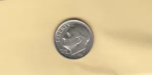 1991-P Roosevelt Dime falsch ausgerichtete Stanzform Vorder- und Rückseite Off Center Fehler - Bild 1 von 2